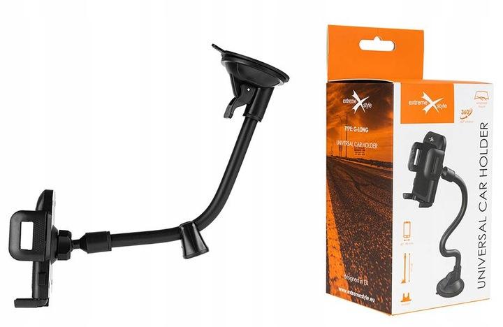 ZESTAW ŁADOWARKA 4xUSB 7A UCHWYT DO SZYBY DŁUGI ELASTYCZNY PODPÓRKA