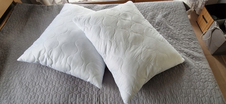 2x PODUSZKA 70x80 ANTYALERGICZNA PIKOWANA ZAMEK 1100g Gruba i Puszysta