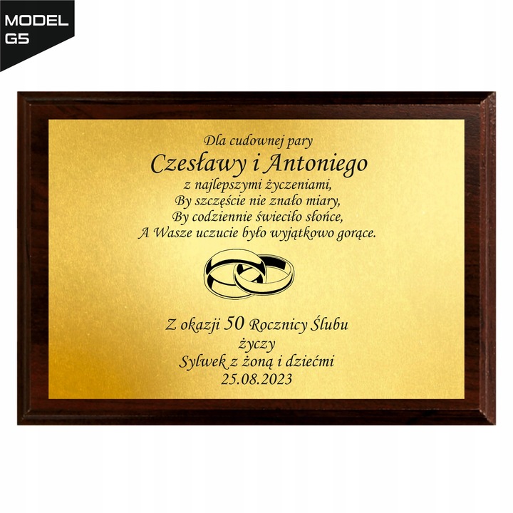 Magiczny Spersonalizowany Upominek Prezent Gift na Rocznicę Ślubu 1-50 lat