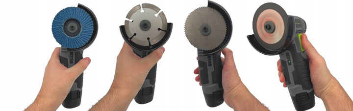 SZLIFIERKA KĄTOWA DO CIĘCIA AKUMULATOROWA 19500 RPM 6 TARCZ ZESTAW 2x