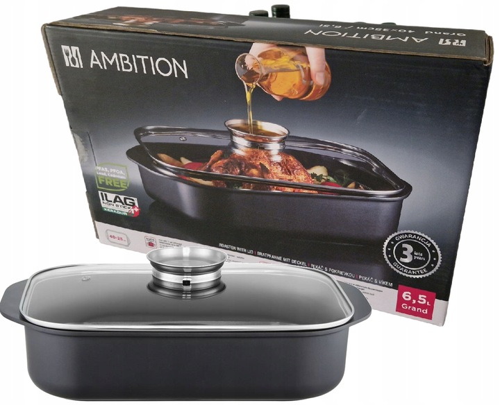 GARNEK AMBITION BRYTFANNA AROMATYZER GRAND 40cm 6,5L PIEKARNIK INDUKCJA