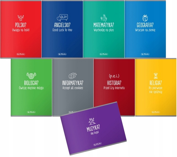 9 x ZESZYT ze ściągą ZESTAW do klasy 5 i 6 + 8 długopisów