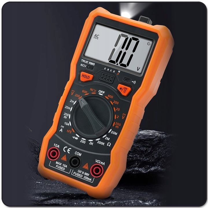 PROFESJONALNY MIERNIK POBORU PRĄDU MULTIMETR CYFROWY ELEKTRYCZNY LCD