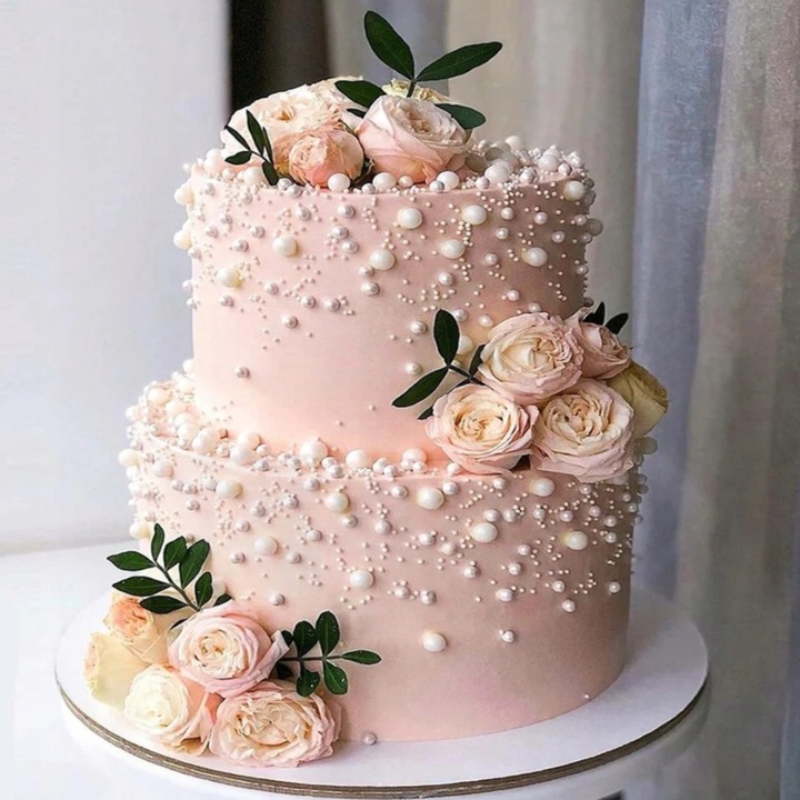 POSYPKA PERŁOWA PEREŁKI BŁYSZCZĄCE BIAŁE DUŻE 90g NA TORT KOMUNIĘ 1101