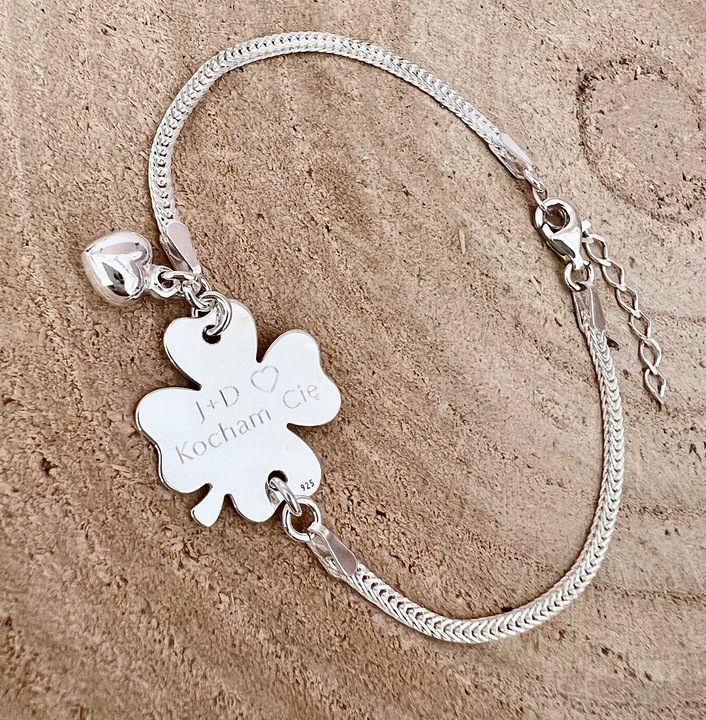 SREBRNA BRANSOLETKA KONICZYNKA Z GRAWEREM NA PREZENT PRÓBA 925