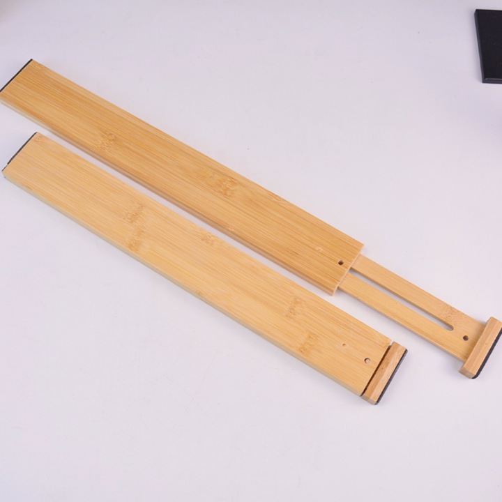 Przegrody do szuflad rozsuwane bambusowe organizer separator