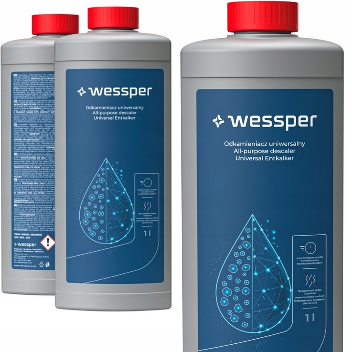 MOCNY Odkamieniacz w Płynie 1L UNIWERSALNY DUŻY Wessper do Ekspresu -1000ml