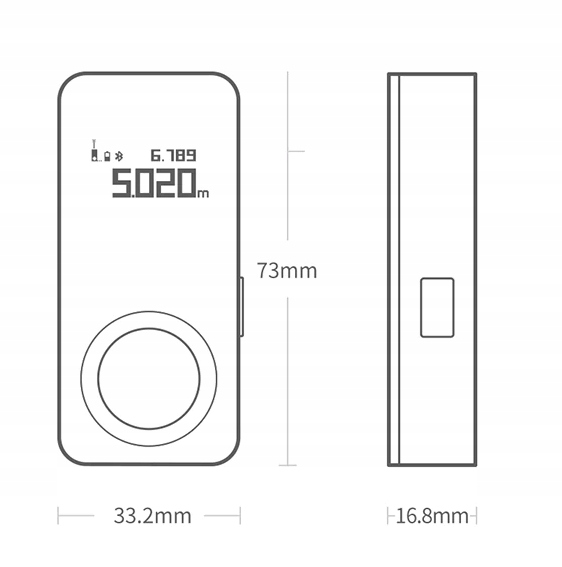 DALMIERZ LASEROWY CYFROWY MIERNIK ODLEGŁOŚCI SMART do 30m wyświetlacz OLED