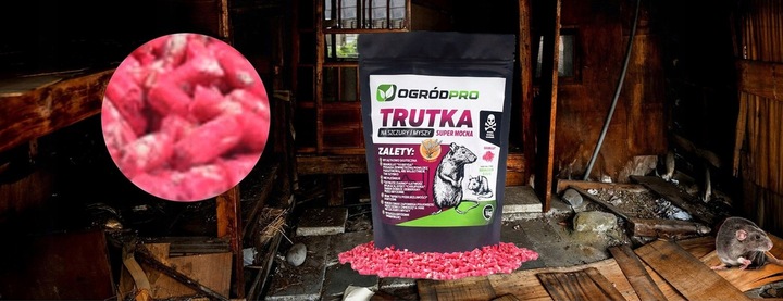 TRUTKA MEGA MOCNA GRANULAT Na Szczury Myszy Gryzonie Deratyzacja 1 KG