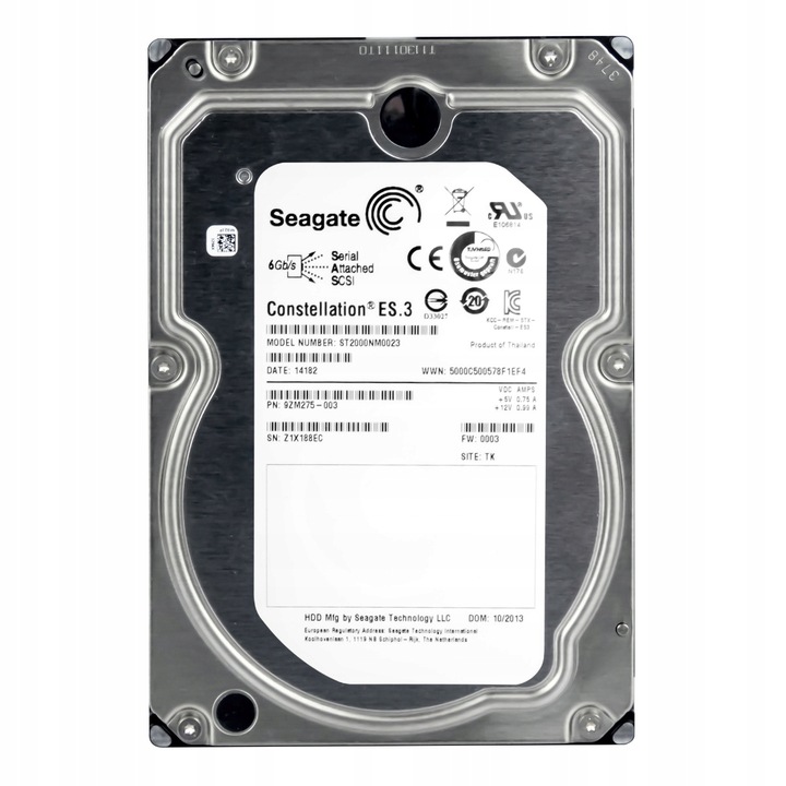 SEAGATE 2TB 7.2K 128MB SAS-2 3.5'' ST2000NM0023