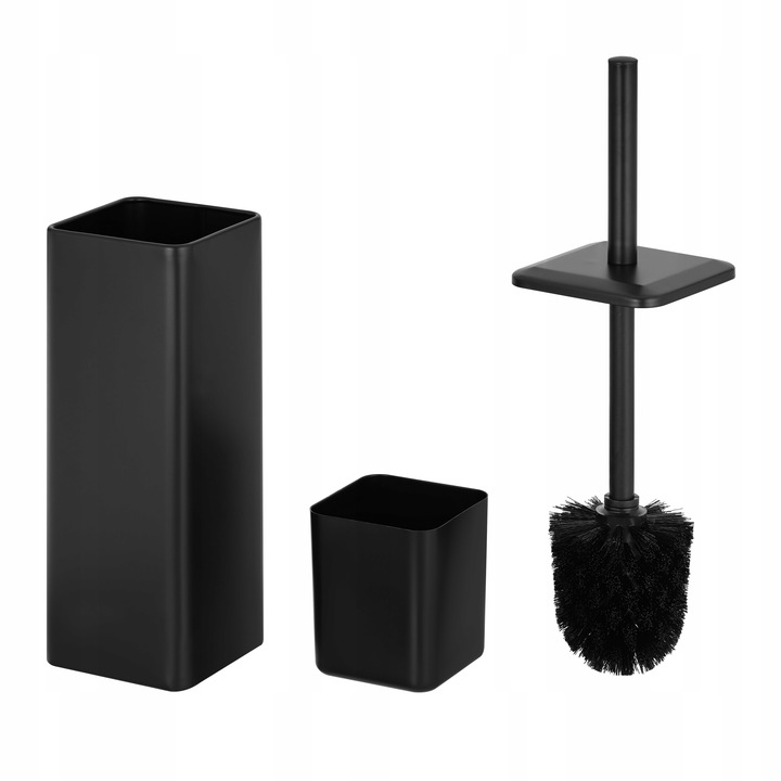 Szczotka do WC toalety łazienki czarna zamknieta loft łazienkowa toaletowa