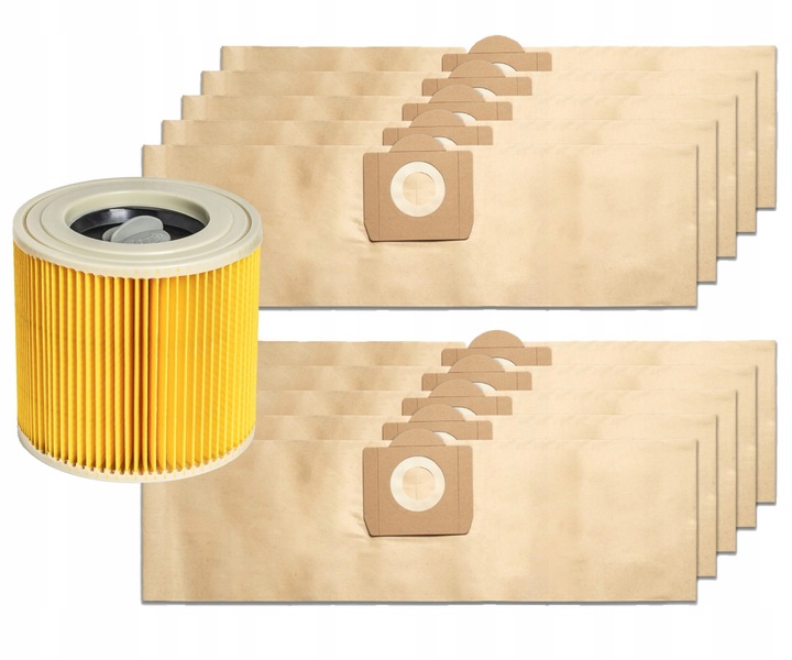 10x WORKI FILTR DO ODKURZACZA KARCHER WD3 200 MV3