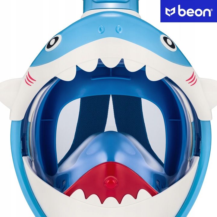 MASKA DO NURKOWANIA DLA DZIECI PEŁNOTWARZOWA DO SKORKELINGU PŁYWANIA REKIN