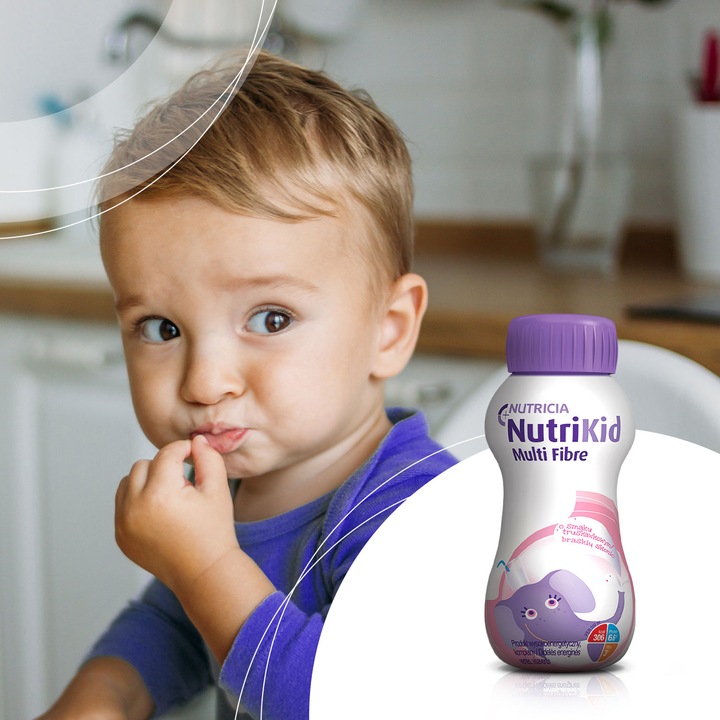 NutriKid Multi Fibre TRUSKAWKA ZESTAW 4x200ml