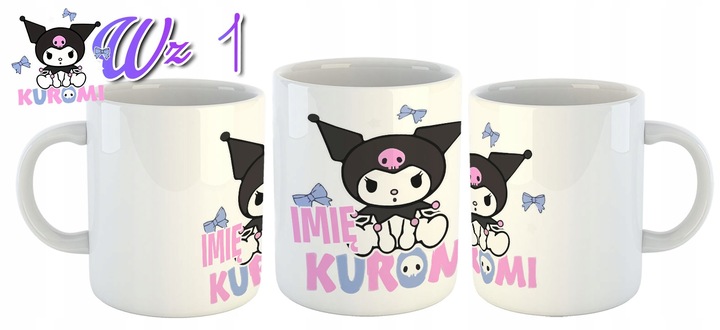 ZESTAW KOSZULKA KUBEK IMIĘ KUROMI ONEGAI MY MELODY PREZENT URODZINY MIKOŁAJ