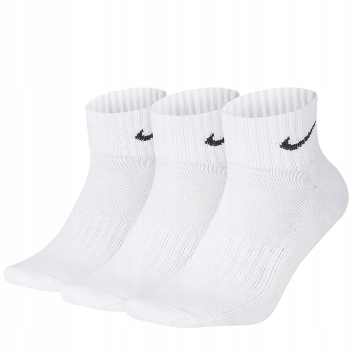 SKARPETY NIKE EVER DAY UNISEX ROZMIAR 38-42 BIAŁE PÓŁWYSOKIE 3 PARY