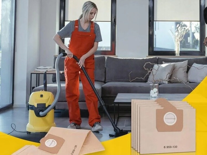 10x WORKI DO ODKURZACZA SZARE KARCHER WD3 200 MV3 MEGA WYTRZYMAŁE
