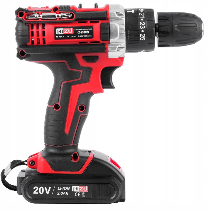 WIERTARKO WKRĘTARKA UDAROWA Z UDAREM ZESTAW NARZĘDZI +2xAKU +BITY