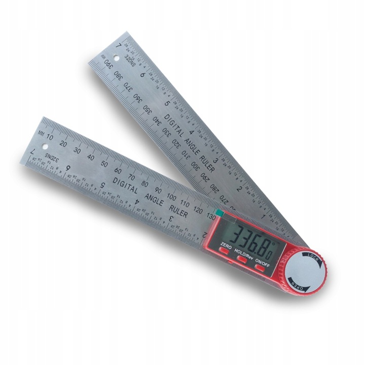 METALOWY KĄTOMIERZ ELEKTRONICZNY CYFROWY Z EKRANEM LCD 200mm 360° +