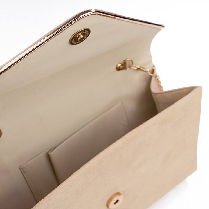 Alessio KOPERTÓWKA Zamszowa TOREBKA damska wizytowa WIECZOROWA