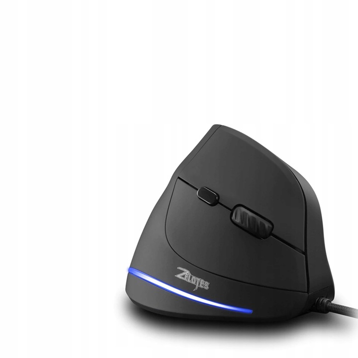 PIONOWA myszka ergonomiczna wertykalna podświetlana LED USB ZELOTES T20