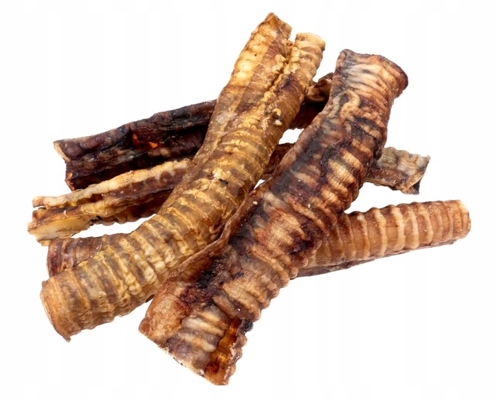 Naturalny Gryzak dla psa Tchawica Wołowa 25 cm 1 kg Twarda Mocna