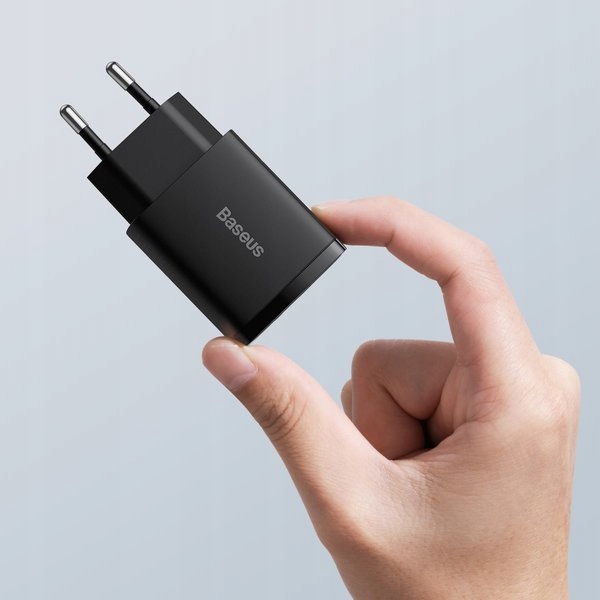 SZYBKA ŁADOWARKA SIECIOWA USB / USB-C 20W 3A PD QC 3.0 Baseus Compact