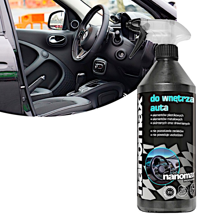 Nanomax do wnętrza auta kokpitu do wszystkich powierzchni 1 L Antystatyczny