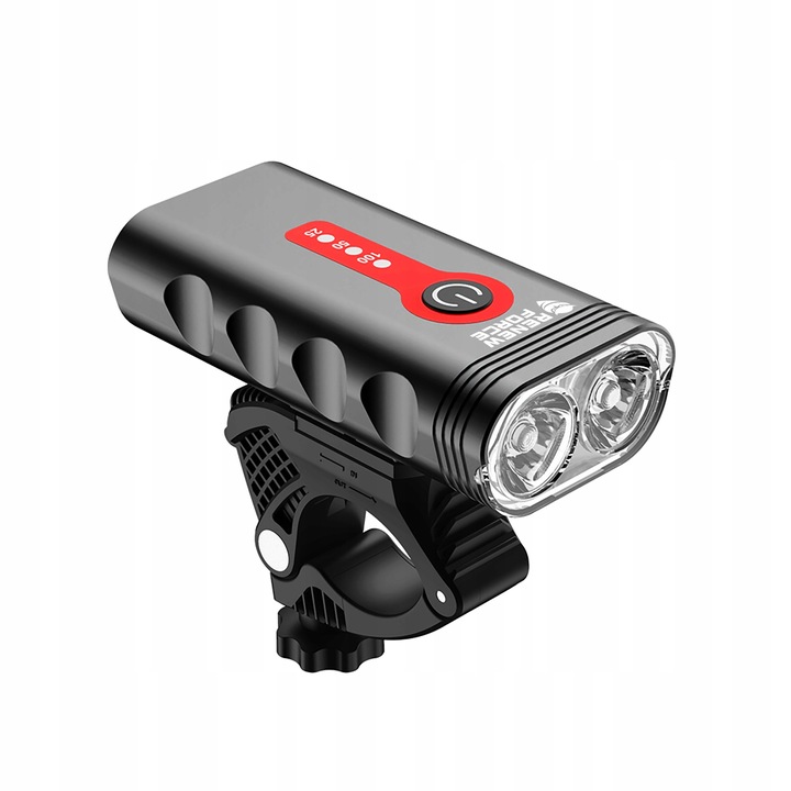 Lampka Rowerowa Światło PRZÓD TYŁ LED na rower kierownicę MOCNA USB 1800lm