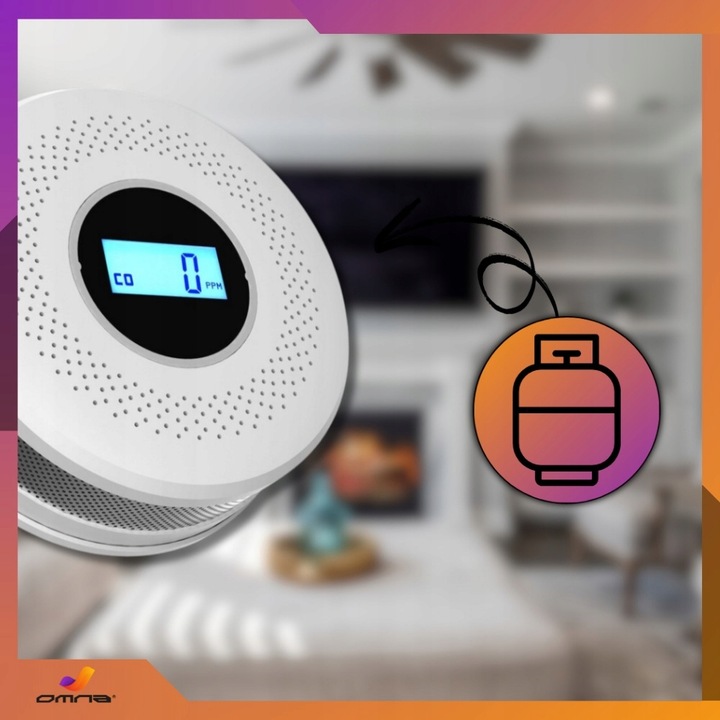 Czujnik czadu i dymu detektor tlenku węgla JKD 512COM certyfikowany