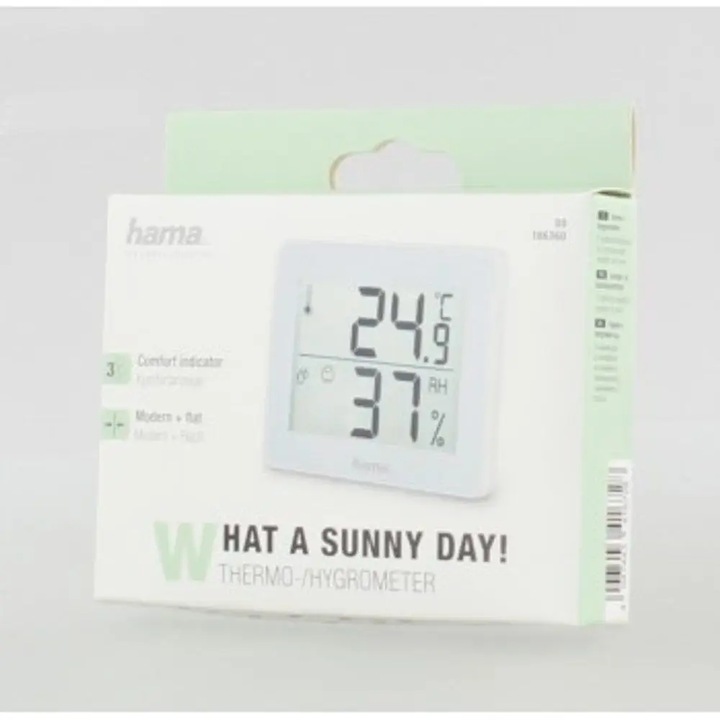 Termometr higrometr Hama TH-130 biały