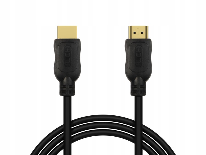 SOLIDNY KABEL PRZEWÓD PRZYŁĄCZE HDMI - HDMI ETHERNET 4K FHD POZŁACANY