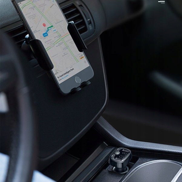 Transmiter FM Baseus S-09A Bluetooth 2xUSB microSD ładowarka LCD