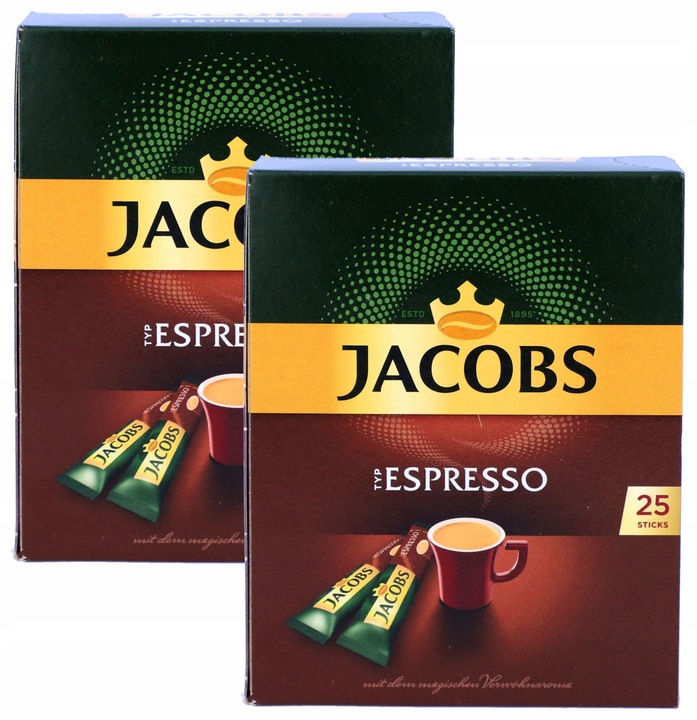 Kawa rozpuszczalna Jacobs Espresso w saszetkach 2x25 saszetek 45g z Niemiec