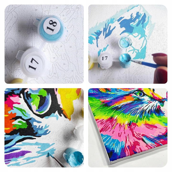 Obraz do MALOWANIA PO NUMERACH Na Prezent Pejzaż Leśna Rzeka Z Ramą ARTNAPI