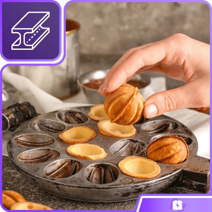 OPIEKACZ DO ORZESZKÓW CIASTEK NA ŚWIĘTA FORMA 16SZT PATELNIA