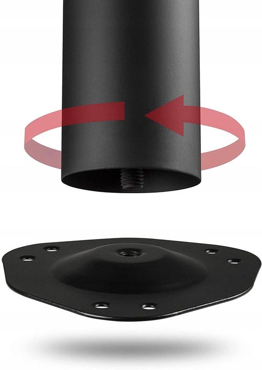 NOGi DO STOŁU BIURKA REGULACJA CZARNA 710MM 4 SZT