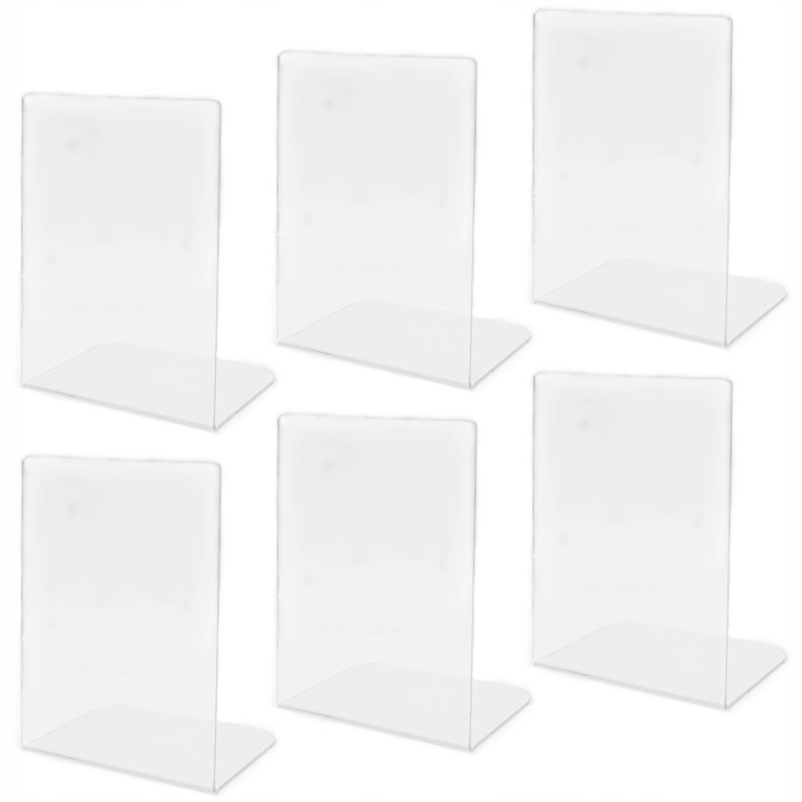 6x Podpórka podstawka stojak do książek z Plexi Przezroczystej