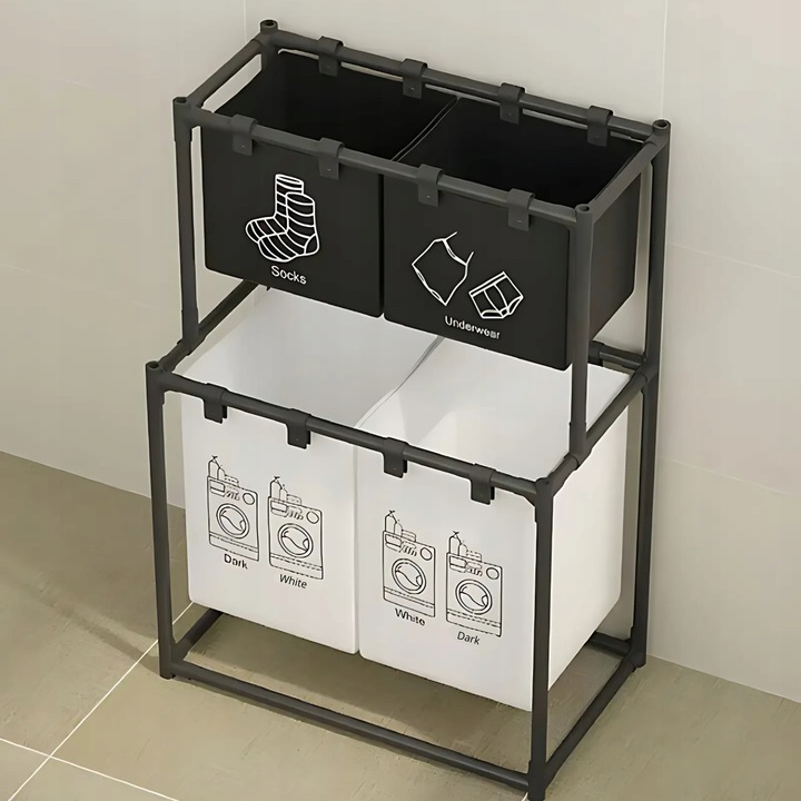 KOSZ NA PRANIE BIELIZNĘ POJEMNIK DUŻY DO PRANIA SKŁADANY WOREK