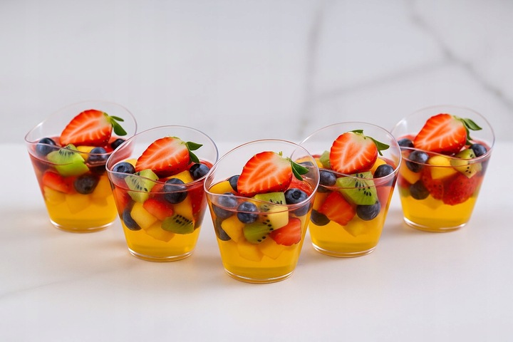 Pojemnik fingerfood pojemniki na desery przekąski fala 120 ml 24 szt.