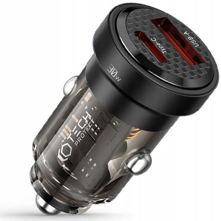 Ładowarka samochodowa Tech-Protect 30W USB-A,USB-C