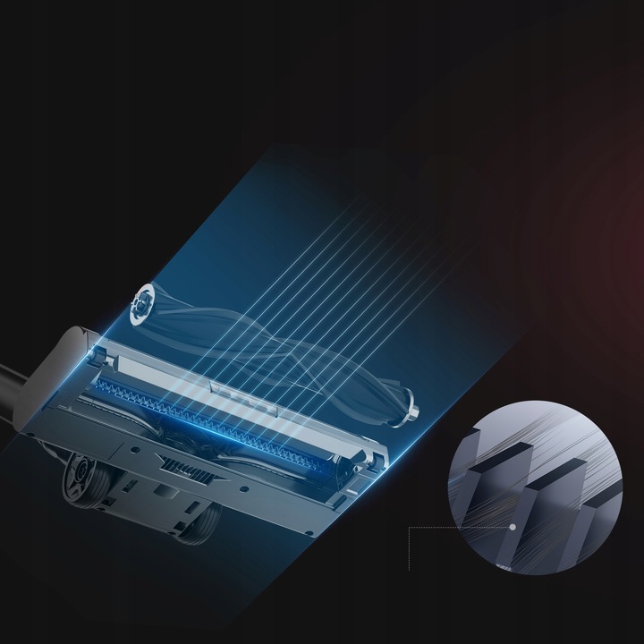 Odkurzacz bezprzewodowy pionowy JIGOO C200 23Kpa 72dB 40Min 1.2L LED