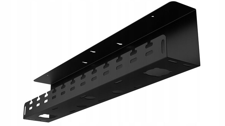 Organizer Uchwyt Maskownica do Kabli pod Biurko 59 cm Metal Czarny Stalflex