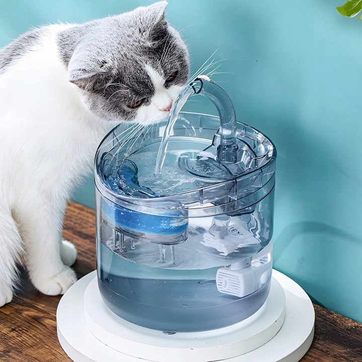 Poidełko Fontanna dla Kota Psa Wodna Miska Wodopój Filtr Czyszczący 2,5L