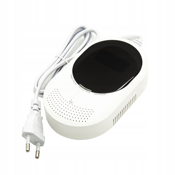 Czujnik Czadu Tlenku Węgla Detektor Gazu Ziemnego Czujka CERTYFIKOWANY LCD