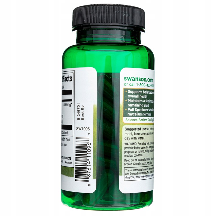 SWANSON FS LIONS MANE (soplówka jeżowata) 60kaps