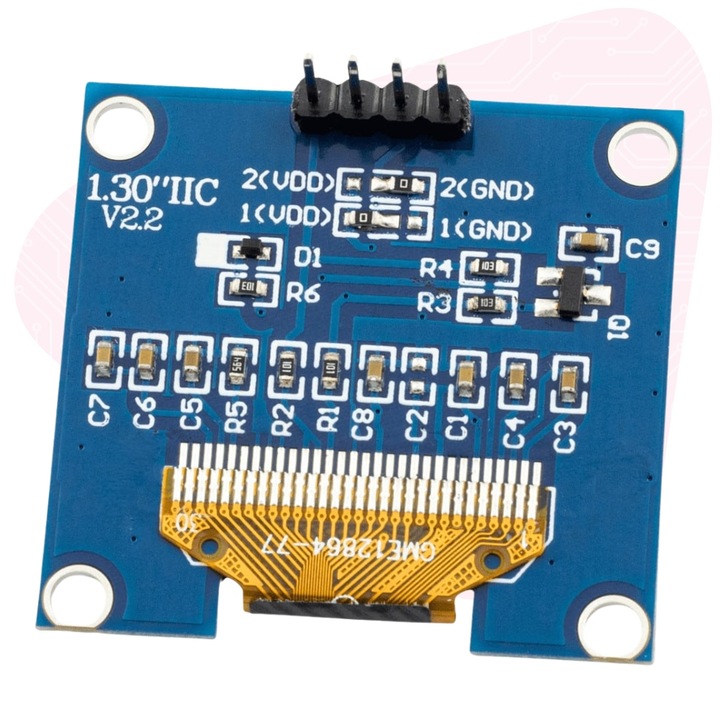 Wyświetlacz OLED 1,3 Arduino I2C SH1106 Biały