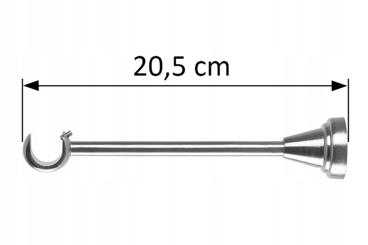KARNISZ POJEDYNCZY 180 CM 19 MM SMART METALOWY 3 KOLORY RENA
