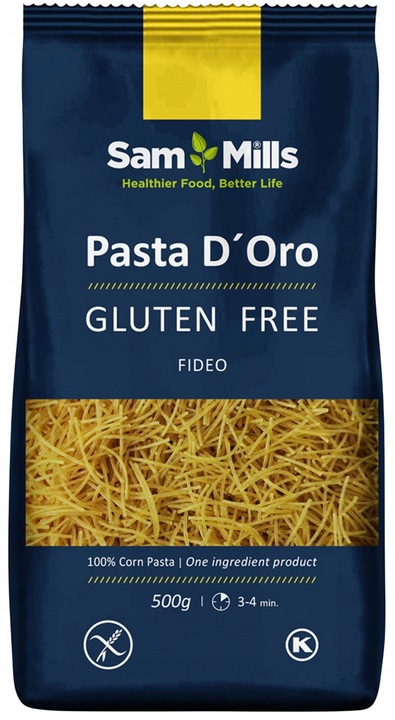 4x BEZGLUTENOWY makaron SamMills SPAGHETTI ŚWIDERKI RURKI NITKI bez glutenu