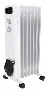 Grzejnik elektryczny Olejowy Termostat 1500W 7 Żeber Energooszczędny